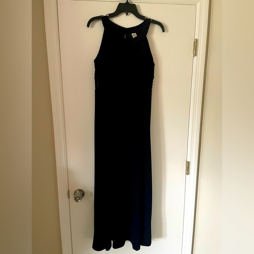 Sangria black formal full length evening dress